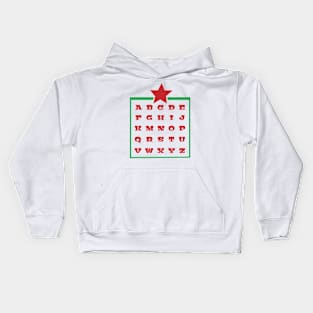 No L Alphabet Holiday Design Kids Hoodie